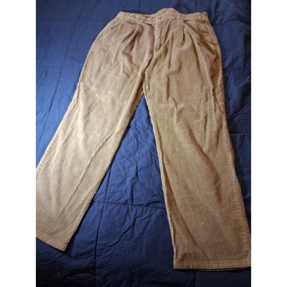 Vintage LL‎ Bean Corduroy Pants Mens 36x30 Trousers Chino Wide Leg USA Loose Fit